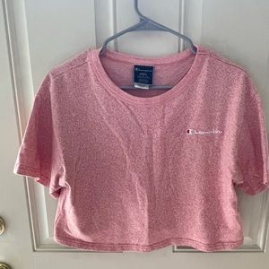 Cropped Pink Champion Shirt!
